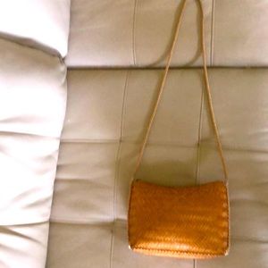 Vintage 70’s Glazed Ratan Straw bag